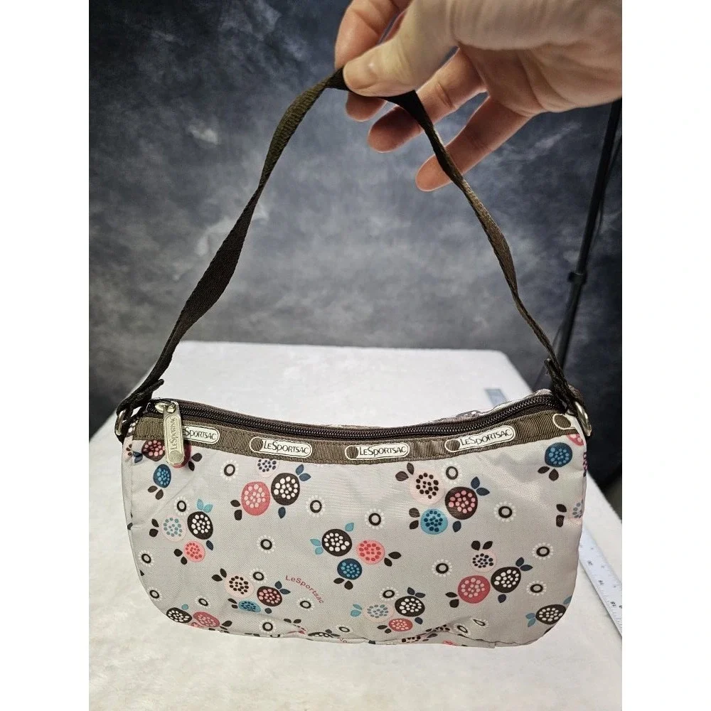 Le Sportsac Top Handle Bagette Purse Floral‎ Design